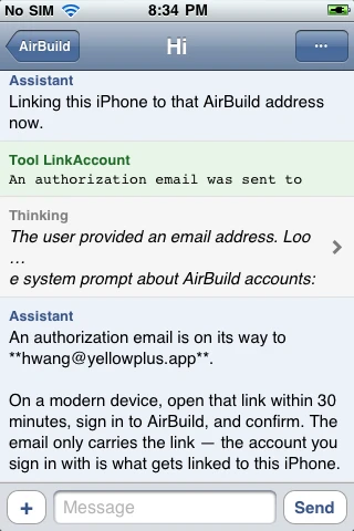 Wait for confirmation that the authorization email has been sent.