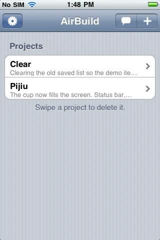 Open an existing project from the project list.